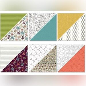 Stampin’ Up! Wildflower Fields Designer Series Paper 12x12 Retired Rare NWT.